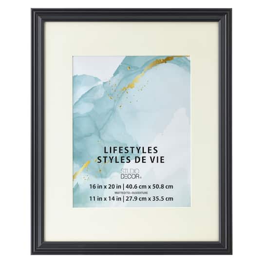 Lifestyles™ Black Large Frame with Mat by Studio Décor